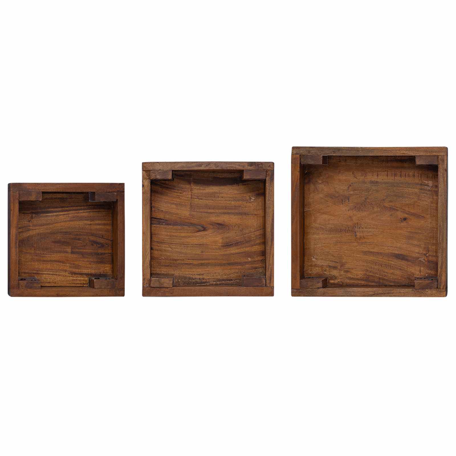 Plantenstandaard 3 pcs Bruin Mahoniehout is nu te koop bij PeponiXL, paradijselijk wonen!