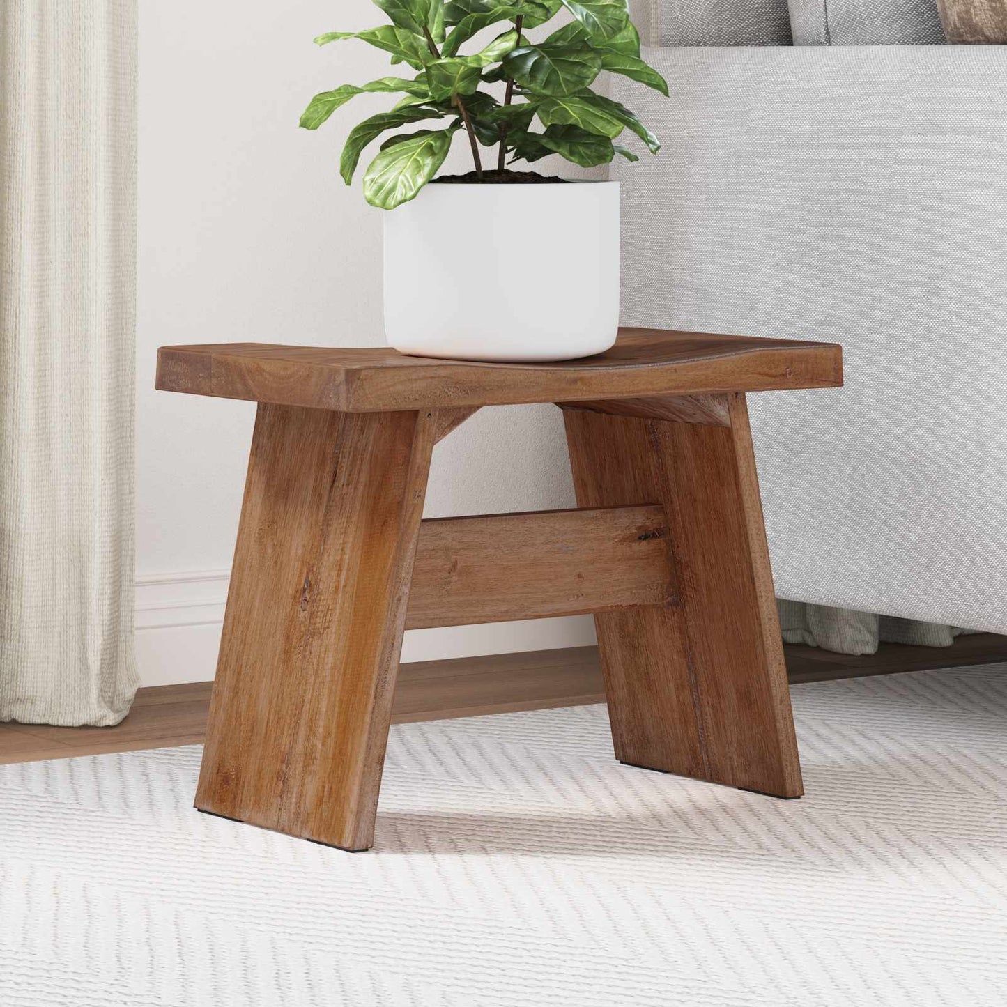 Kruk Naturel 40 x 25 x 31 cm Mahoniehout is nu te koop bij PeponiXL, paradijselijk wonen!
