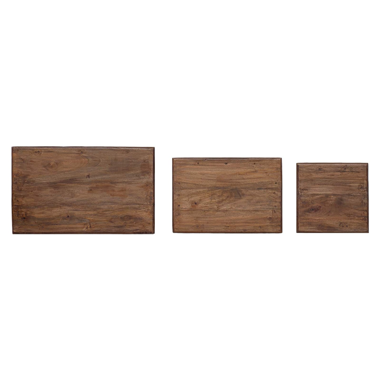 Nesttafel 3 pcs Bruin Massief mahoniehout is nu te koop bij PeponiXL, paradijselijk wonen!