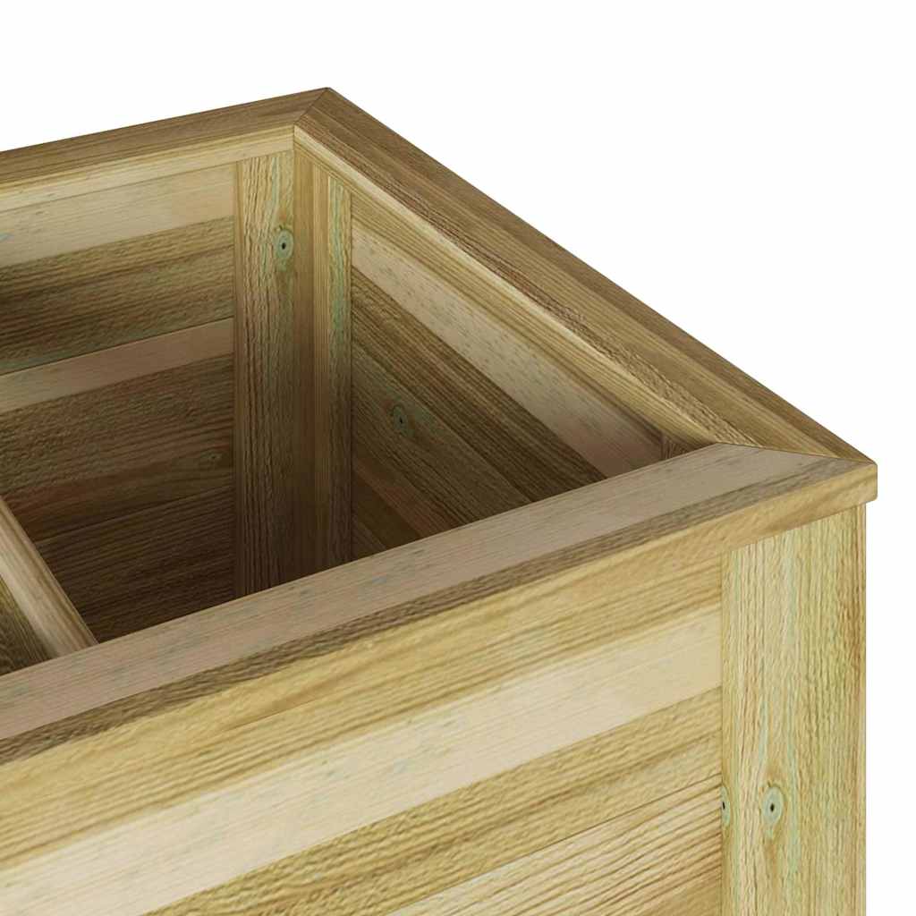 Hoge Planter met plank Bruin Geïmpregneerd grenenhout is nu te koop bij PeponiXL, paradijselijk wonen!