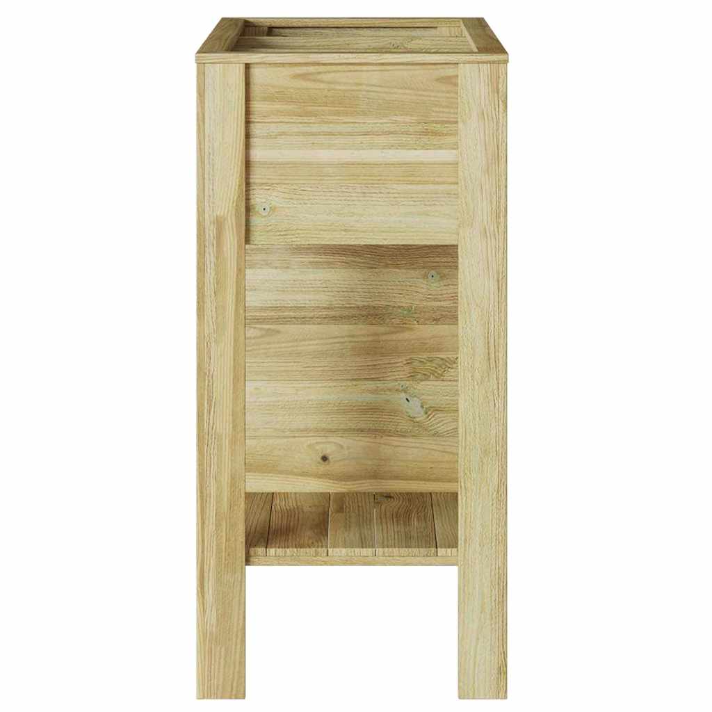Hoge Planter met plank Bruin Geïmpregneerd grenenhout is nu te koop bij PeponiXL, paradijselijk wonen!