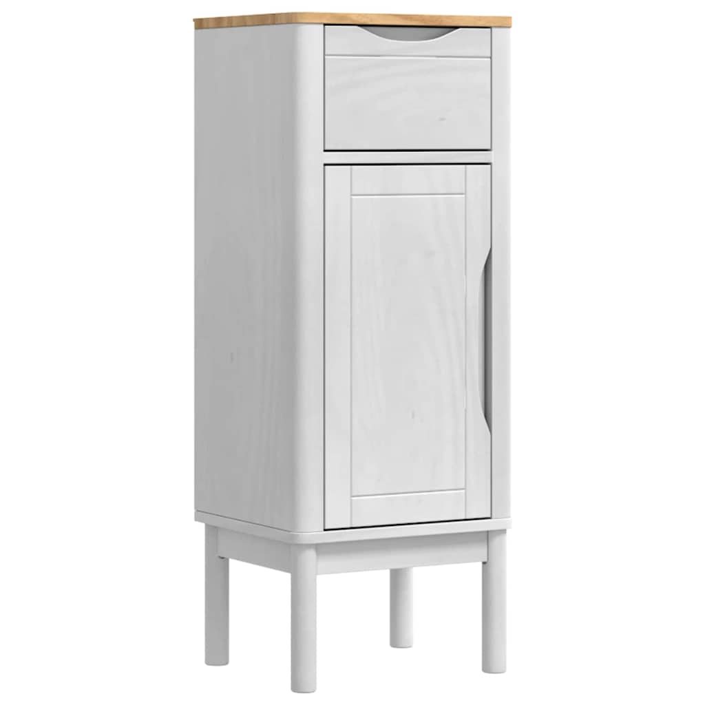 Badkamermeubelset met lade FLORO 2 pcs Wit Massief Vurenhout is nu te koop bij PeponiXL, paradijselijk wonen!