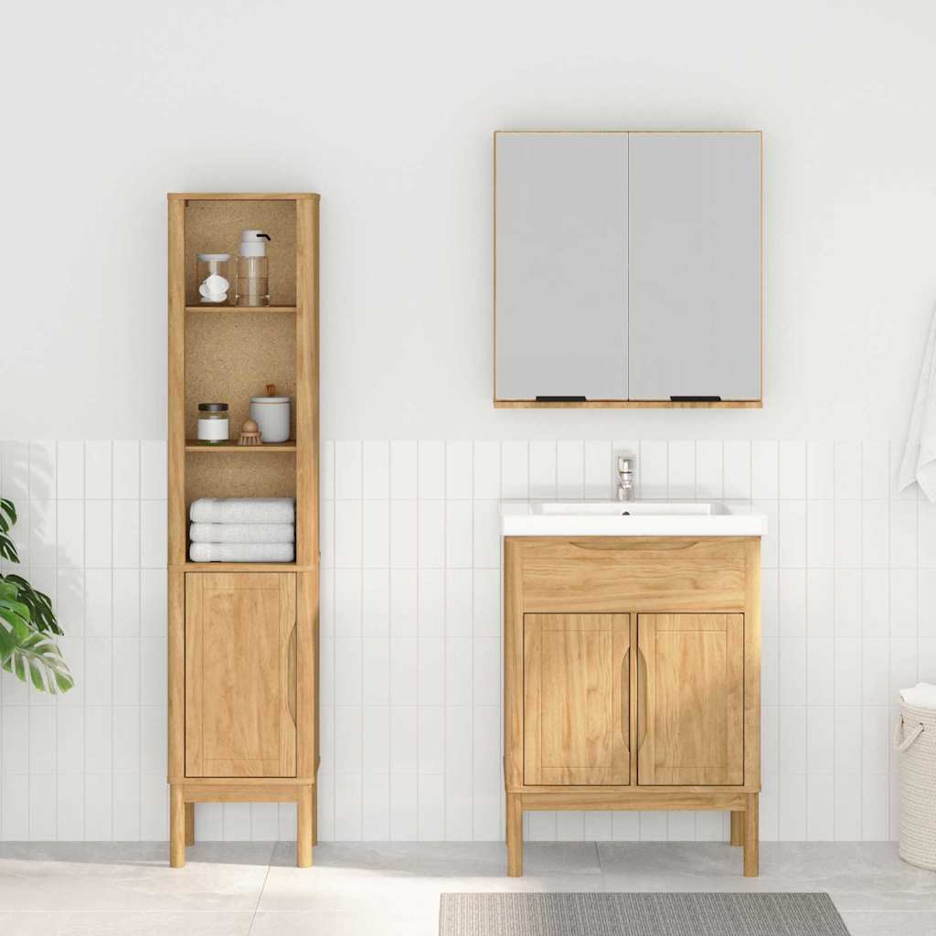Badkamermeubelset FLORO 2 pcs Wasbruin Massief Vurenhout is nu te koop bij PeponiXL, paradijselijk wonen!