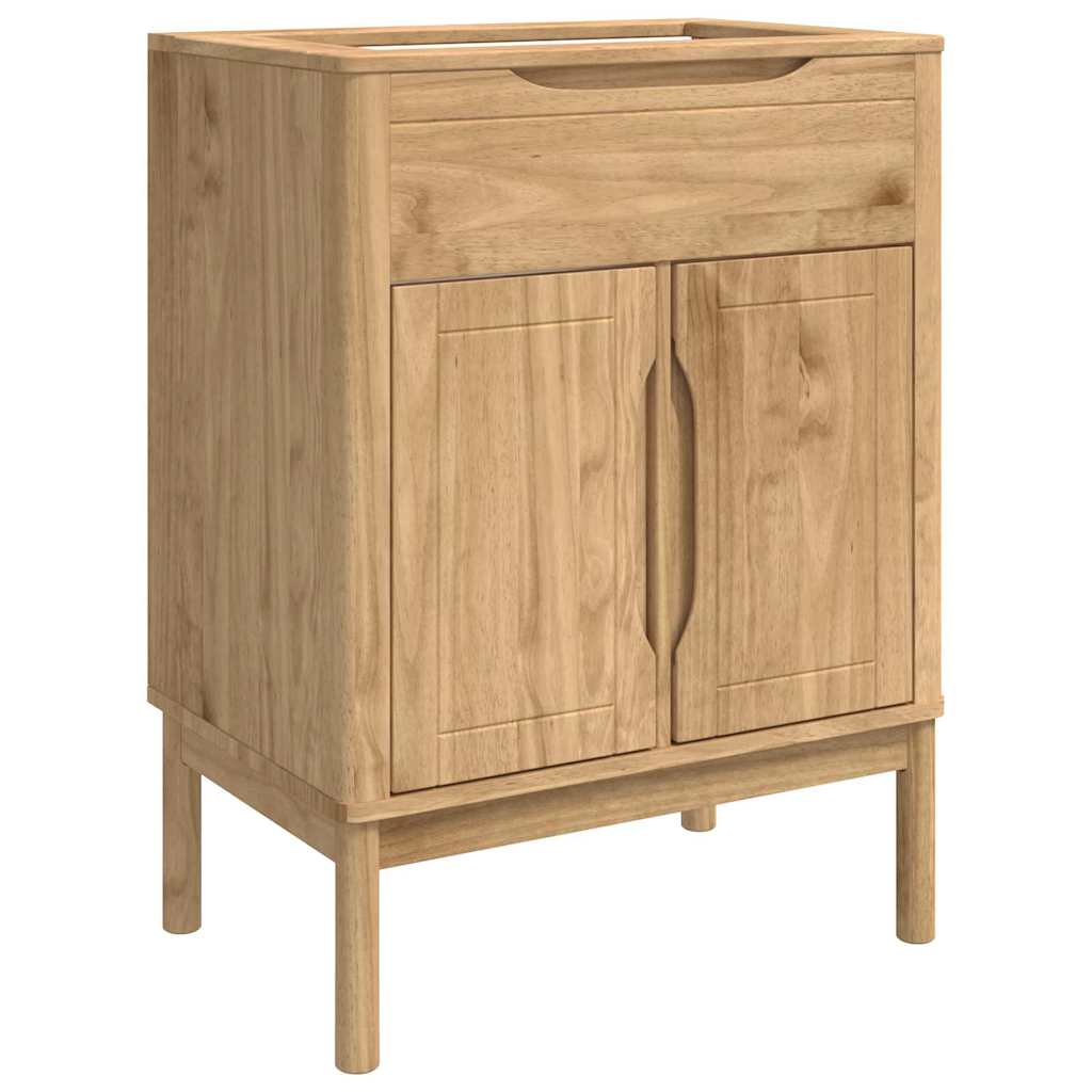 Badkamermeubelset FLORO 2 pcs Wasbruin Massief Vurenhout is nu te koop bij PeponiXL, paradijselijk wonen!