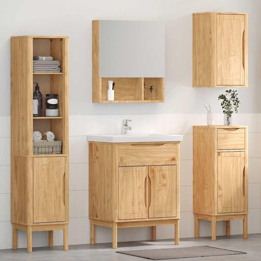 Badkamermeubelset FLORO 4 pcs Wasbruin Massief Vurenhout is nu te koop bij PeponiXL, paradijselijk wonen!