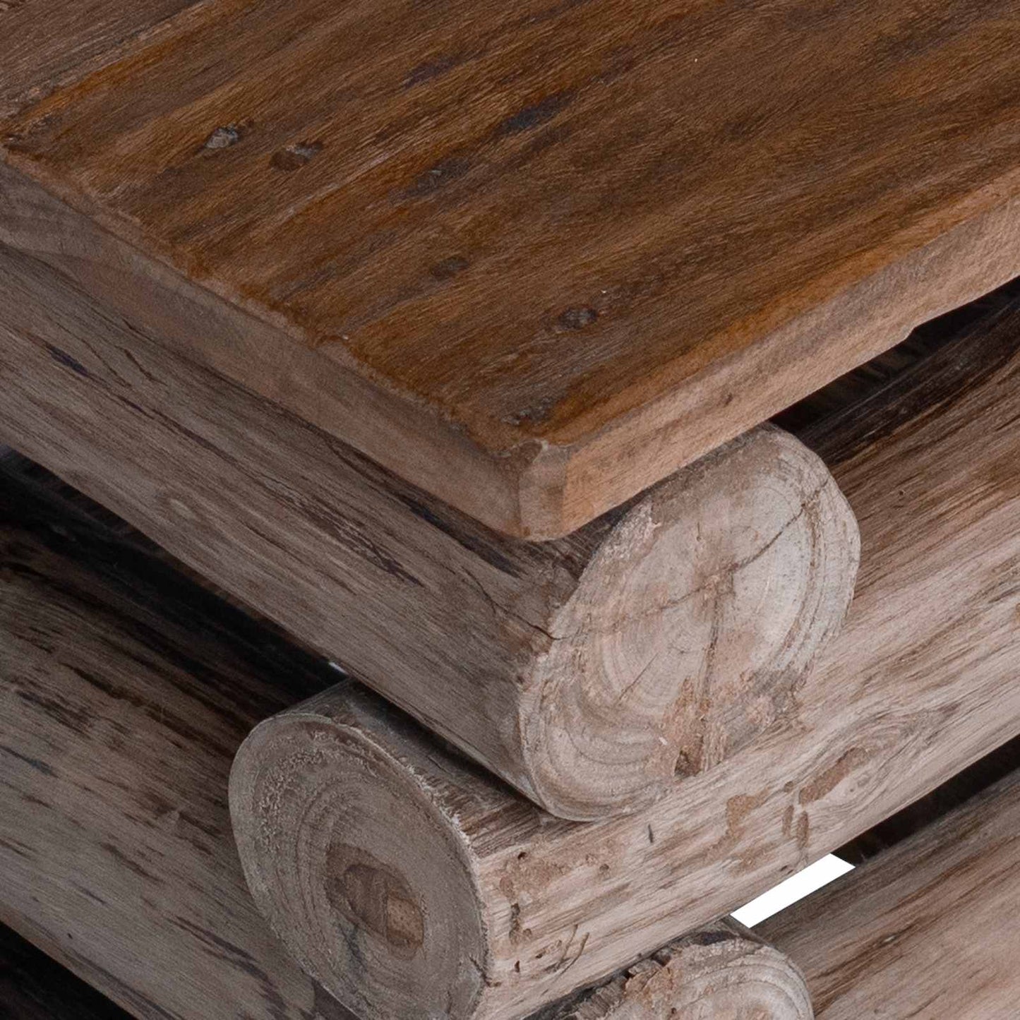 Kruk Naturel 30 x 30 x 38 cm Massief Teakhout is nu te koop bij PeponiXL, paradijselijk wonen!