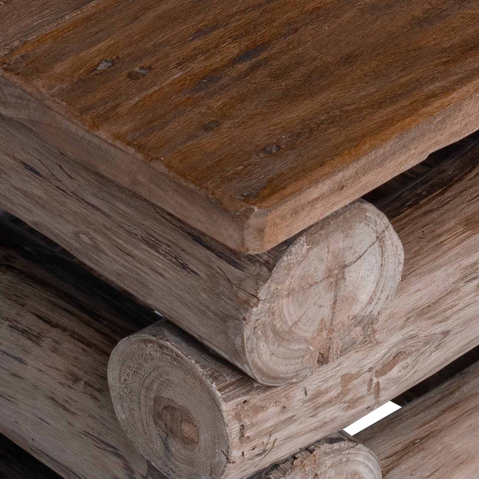 Kruk Naturel 30 x 30 x 38 cm Massief Teakhout is nu te koop bij PeponiXL, paradijselijk wonen!