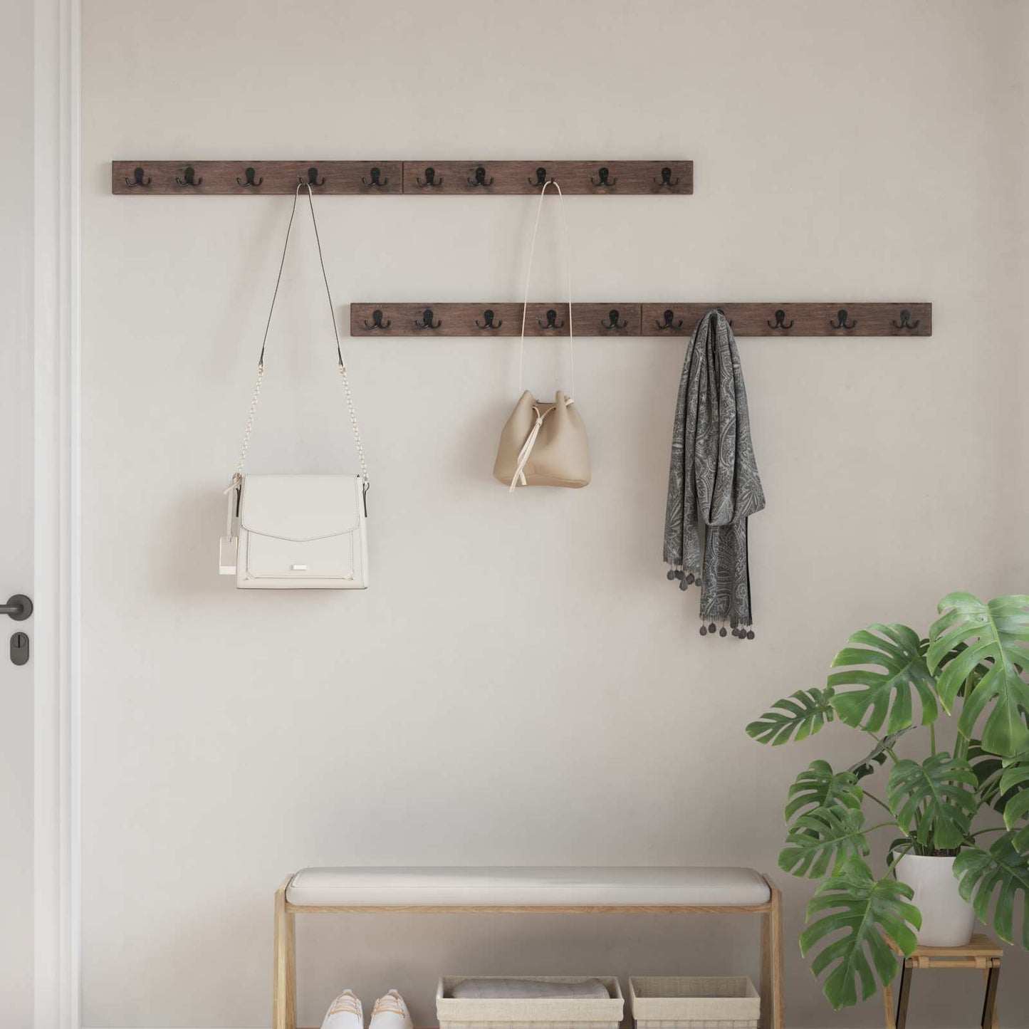 Hanger Bruin 60 x 7 x 8 cm Massief Gerecycled Hout is nu te koop bij PeponiXL, paradijselijk wonen!