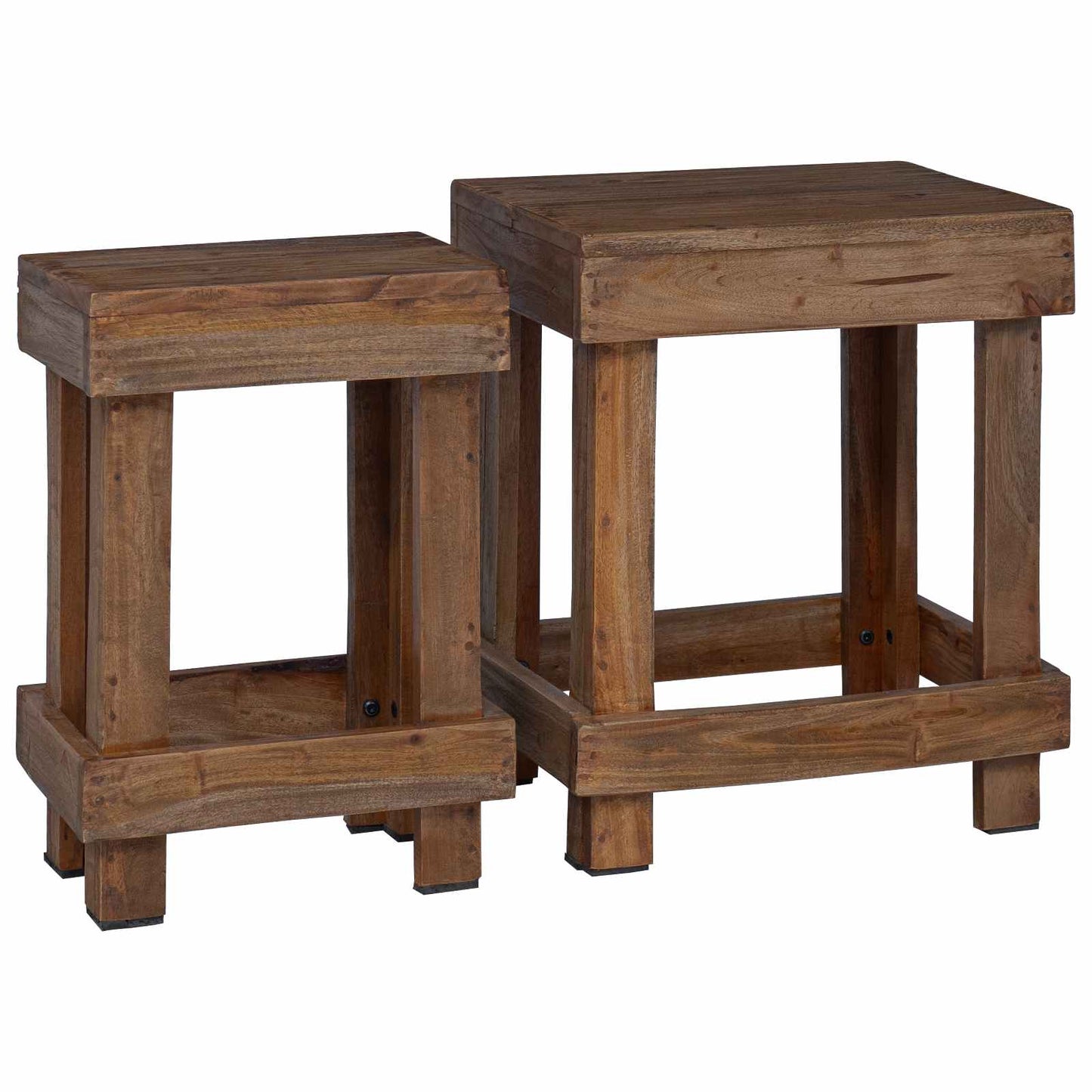 Plantenstandaard 2 pcs Bruin 70 x 11 x 27 cm Mahoniehout is nu te koop bij PeponiXL, paradijselijk wonen!