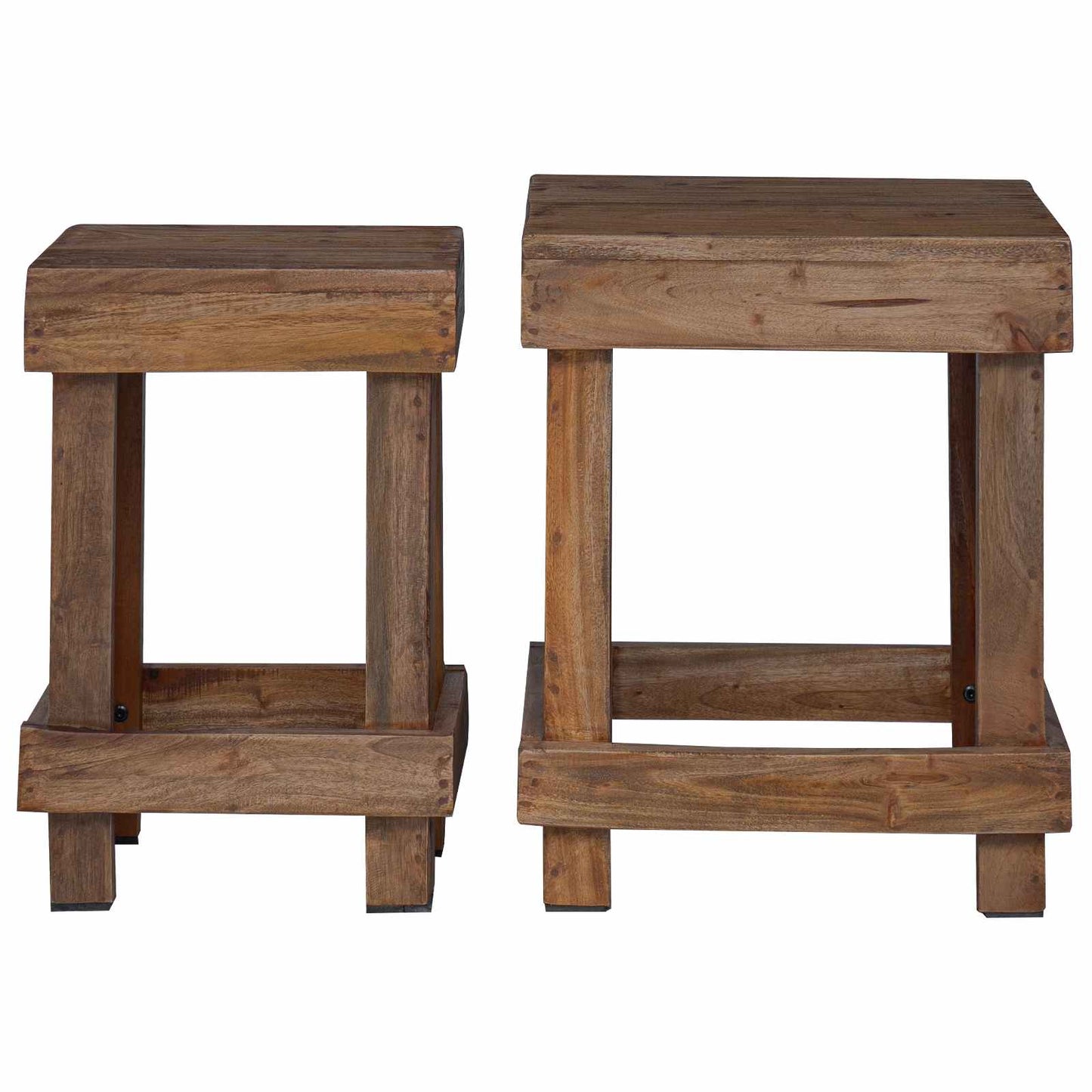 Plantenstandaard 2 pcs Bruin 70 x 11 x 27 cm Mahoniehout is nu te koop bij PeponiXL, paradijselijk wonen!