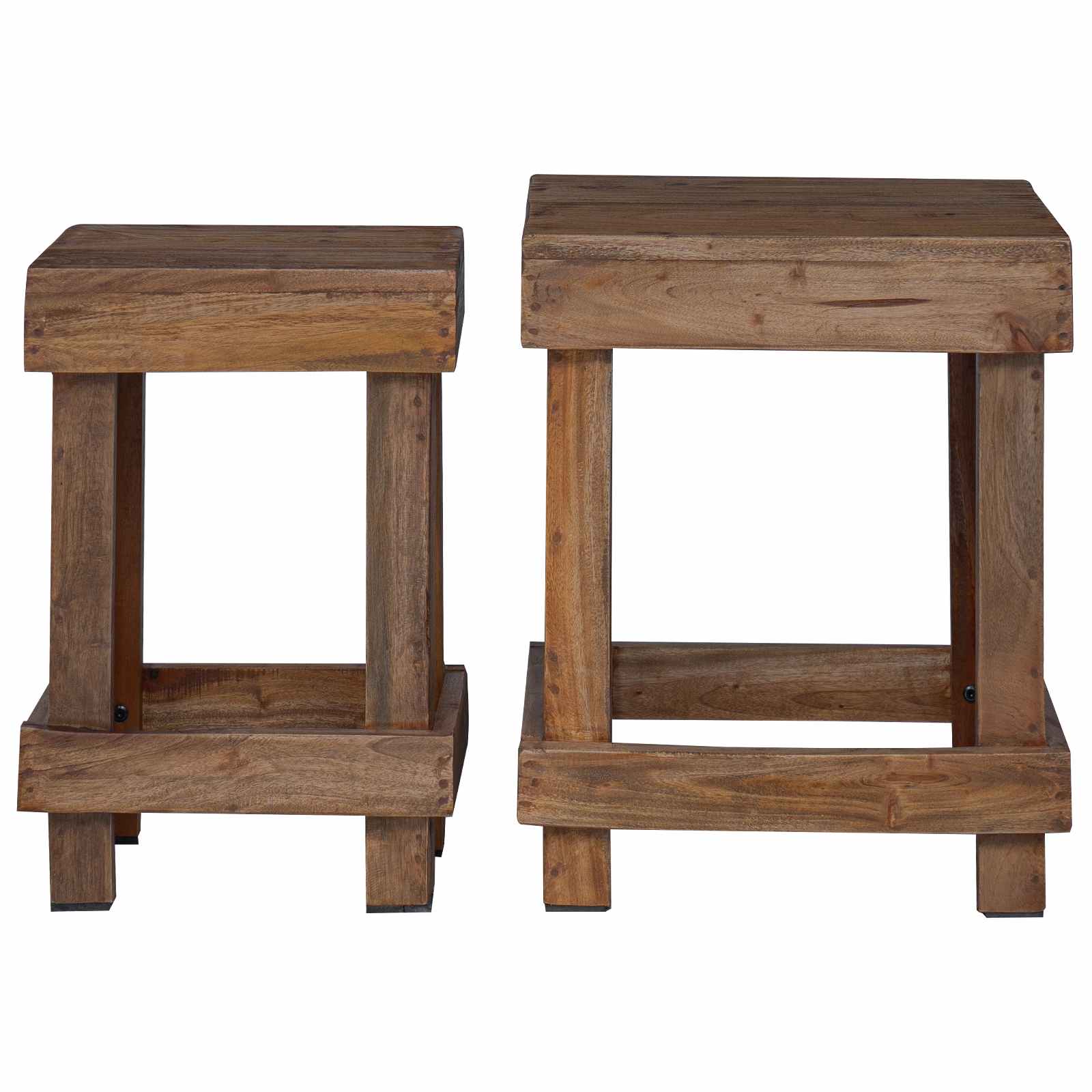 Plantenstandaard 2 pcs Bruin 70 x 11 x 27 cm Mahoniehout is nu te koop bij PeponiXL, paradijselijk wonen!