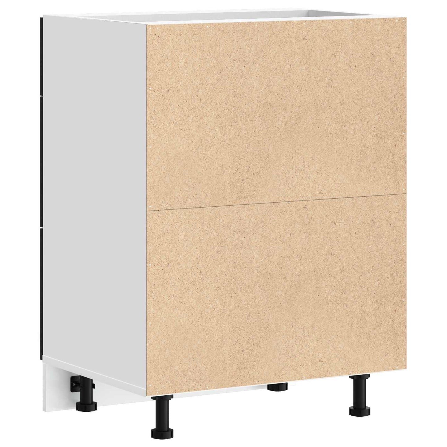 Keukenonderkast Zwart Eiken 60 x 46 x 81,5 cm Bewerkt hout is nu te koop bij PeponiXL, paradijselijk wonen!