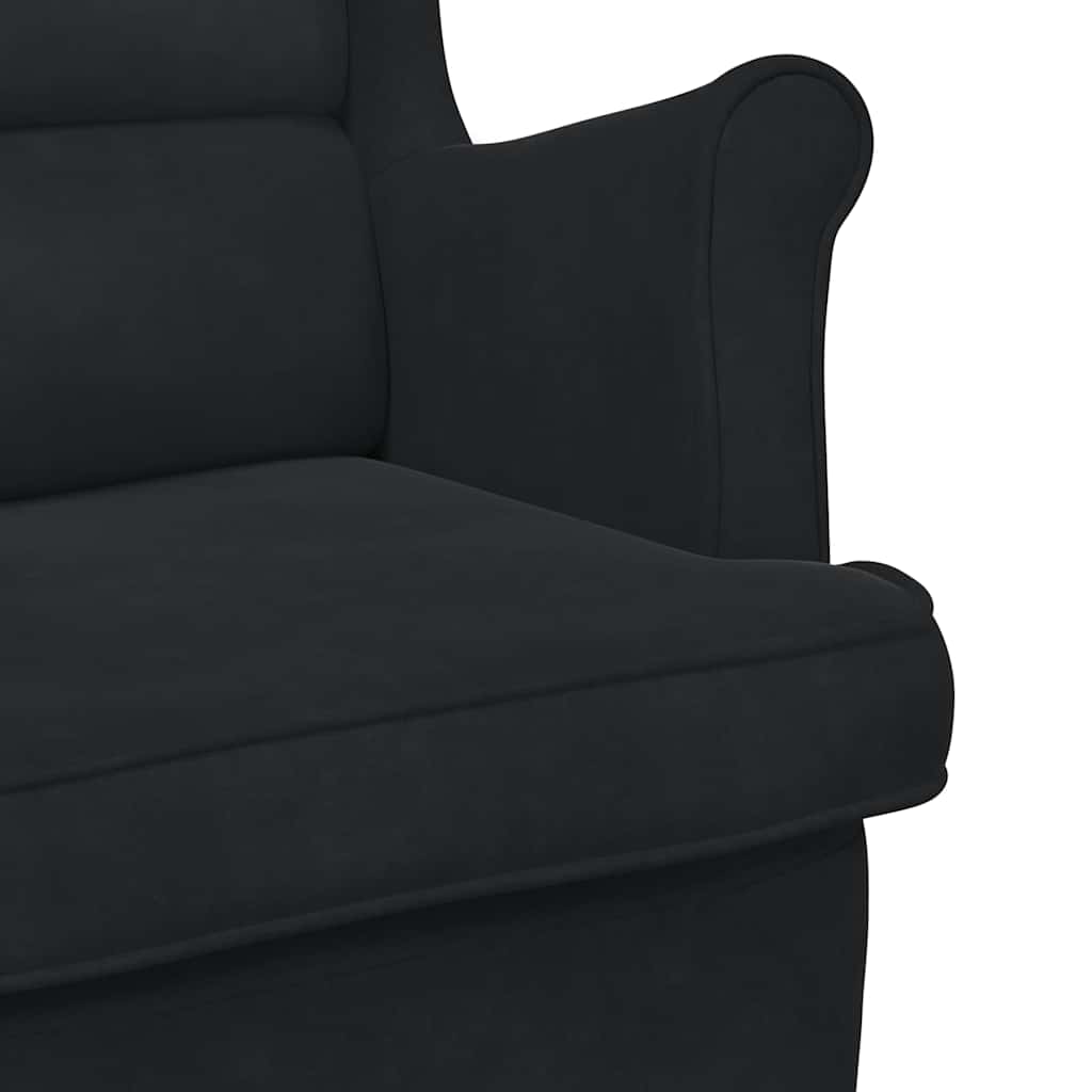 Schommelstoel met kussen Zwart 92 x 71 x 100 cm Multiplex is nu te koop bij PeponiXL, paradijselijk wonen!