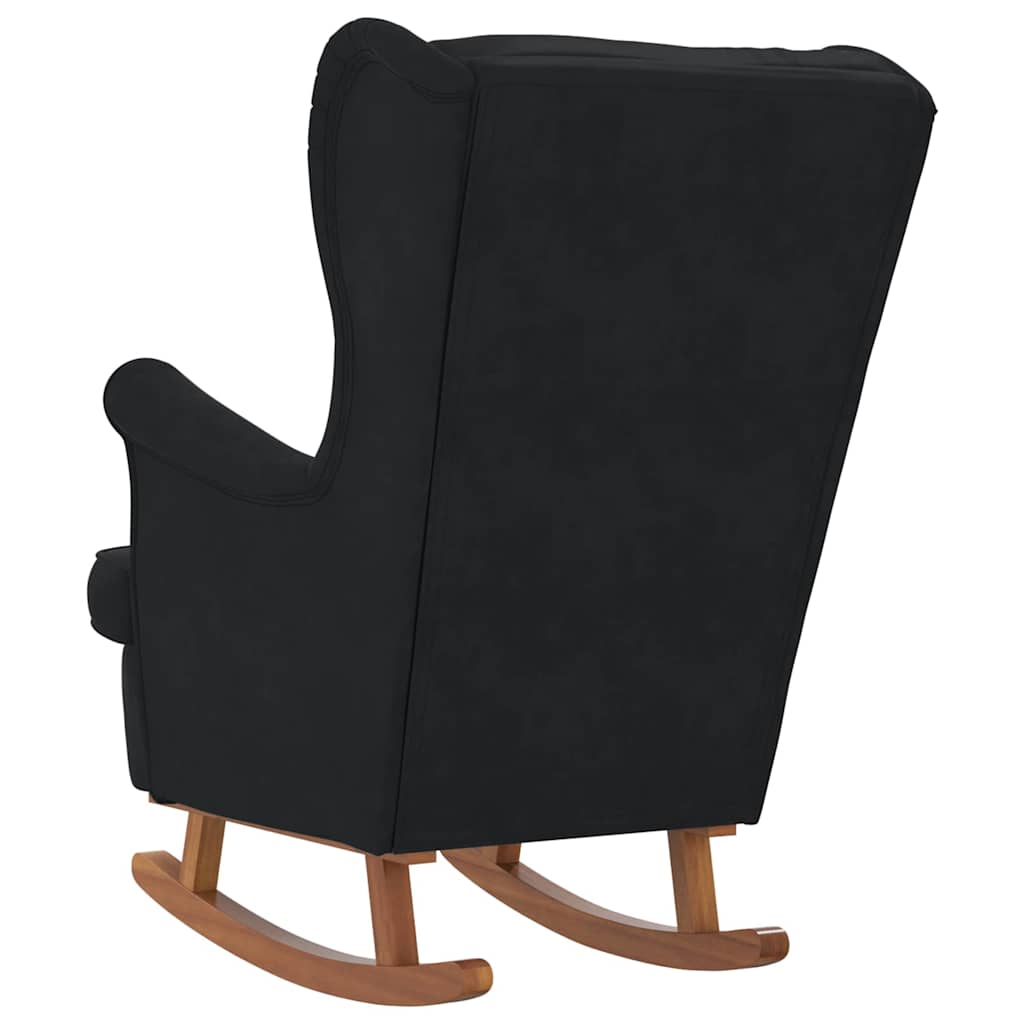 Schommelstoel met kussen Zwart 92 x 71 x 100 cm Multiplex is nu te koop bij PeponiXL, paradijselijk wonen!