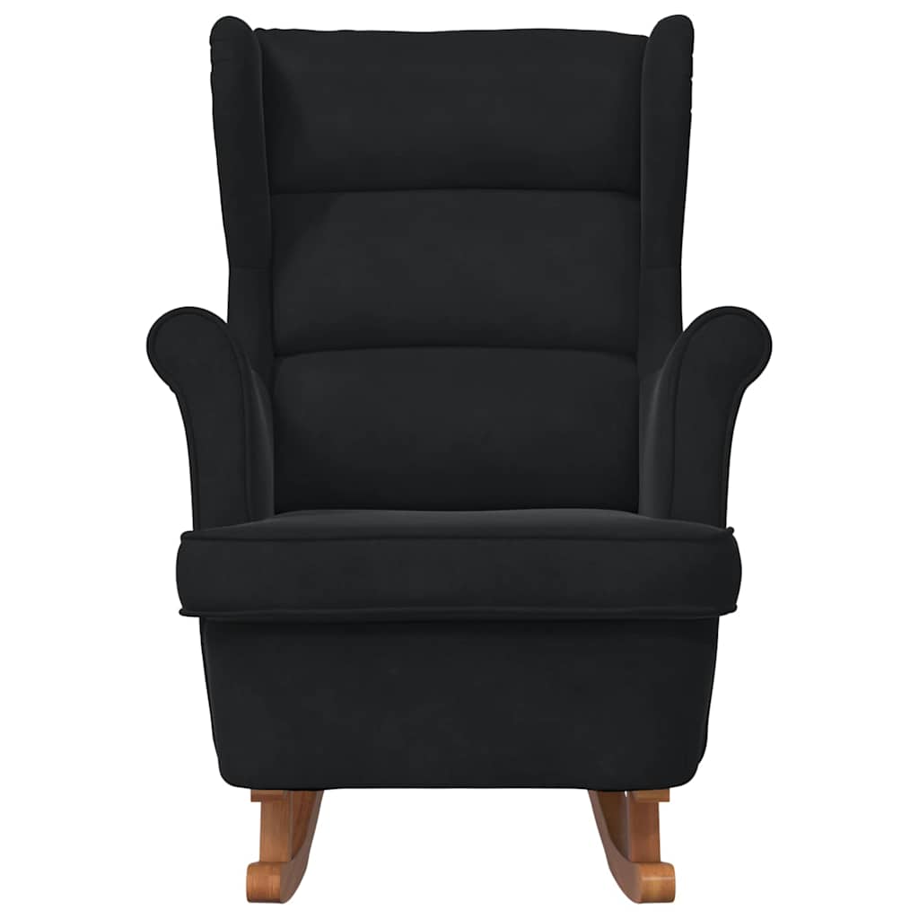 Schommelstoel met kussen Zwart 92 x 71 x 100 cm Multiplex is nu te koop bij PeponiXL, paradijselijk wonen!