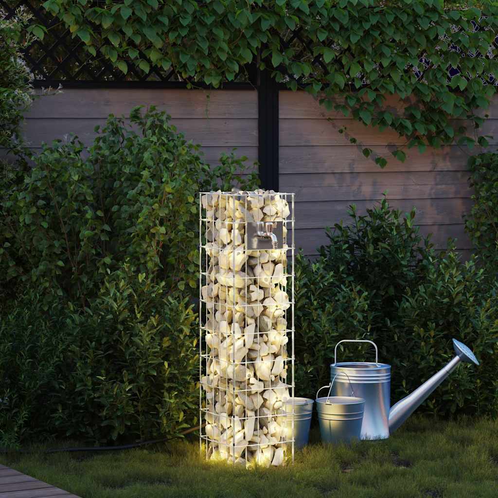 Gabion Kraan Zilver 25 x 25 x 100 cm Roestvrij staal is nu te koop bij PeponiXL, paradijselijk wonen!