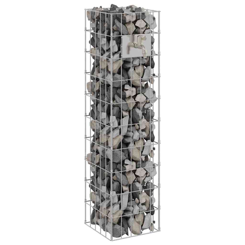 Gabion Kraan Zilver 25 x 25 x 100 cm Roestvrij staal is nu te koop bij PeponiXL, paradijselijk wonen!