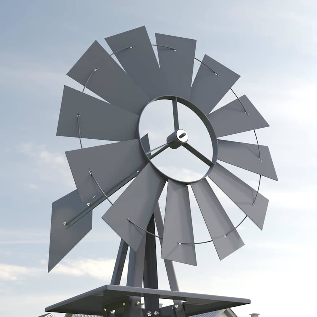 Windmolen Grijs 84 x 68 x 245 cm IJzer is nu te koop bij PeponiXL, paradijselijk wonen!