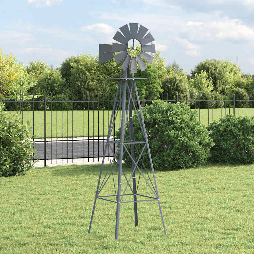 Windmolen Grijs 84 x 68 x 245 cm IJzer is nu te koop bij PeponiXL, paradijselijk wonen!