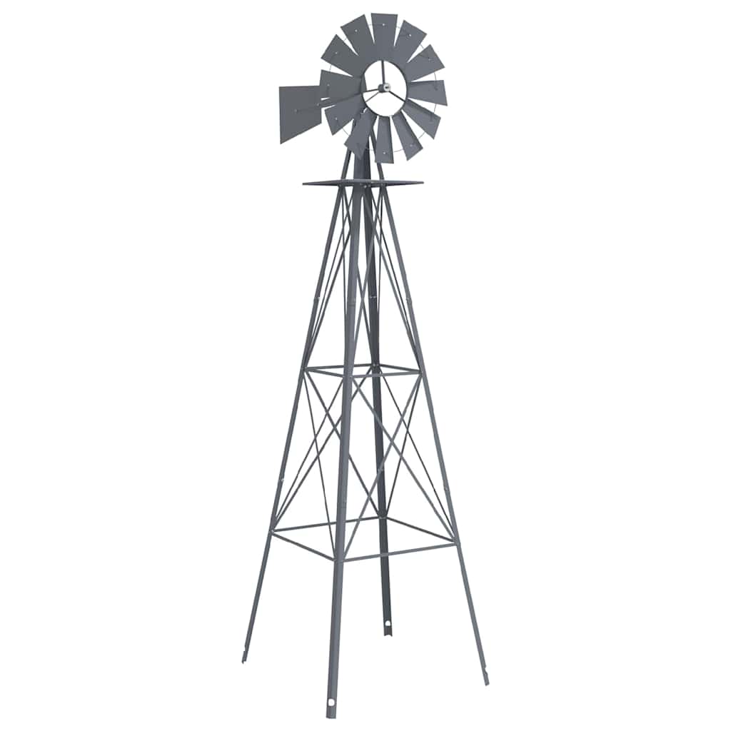 Windmolen Grijs 84 x 68 x 245 cm IJzer is nu te koop bij PeponiXL, paradijselijk wonen!