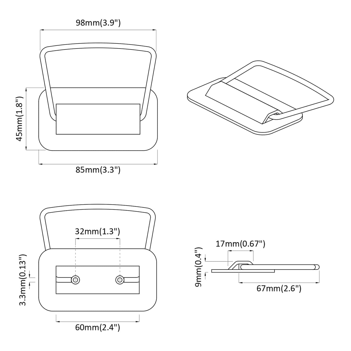 Kast Handvatten Wit 85 x 45 mm Metaal is nu te koop bij PeponiXL, paradijselijk wonen!