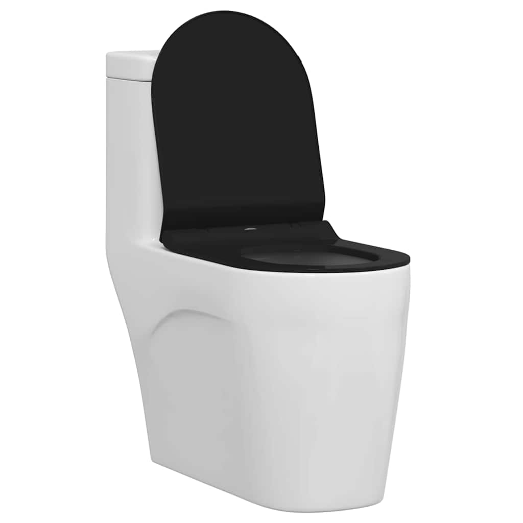 Toiletzitting Verstelbaar Zwart 50 x 36,5 x 5 cm Polypropyleen is nu te koop bij PeponiXL, paradijselijk wonen!