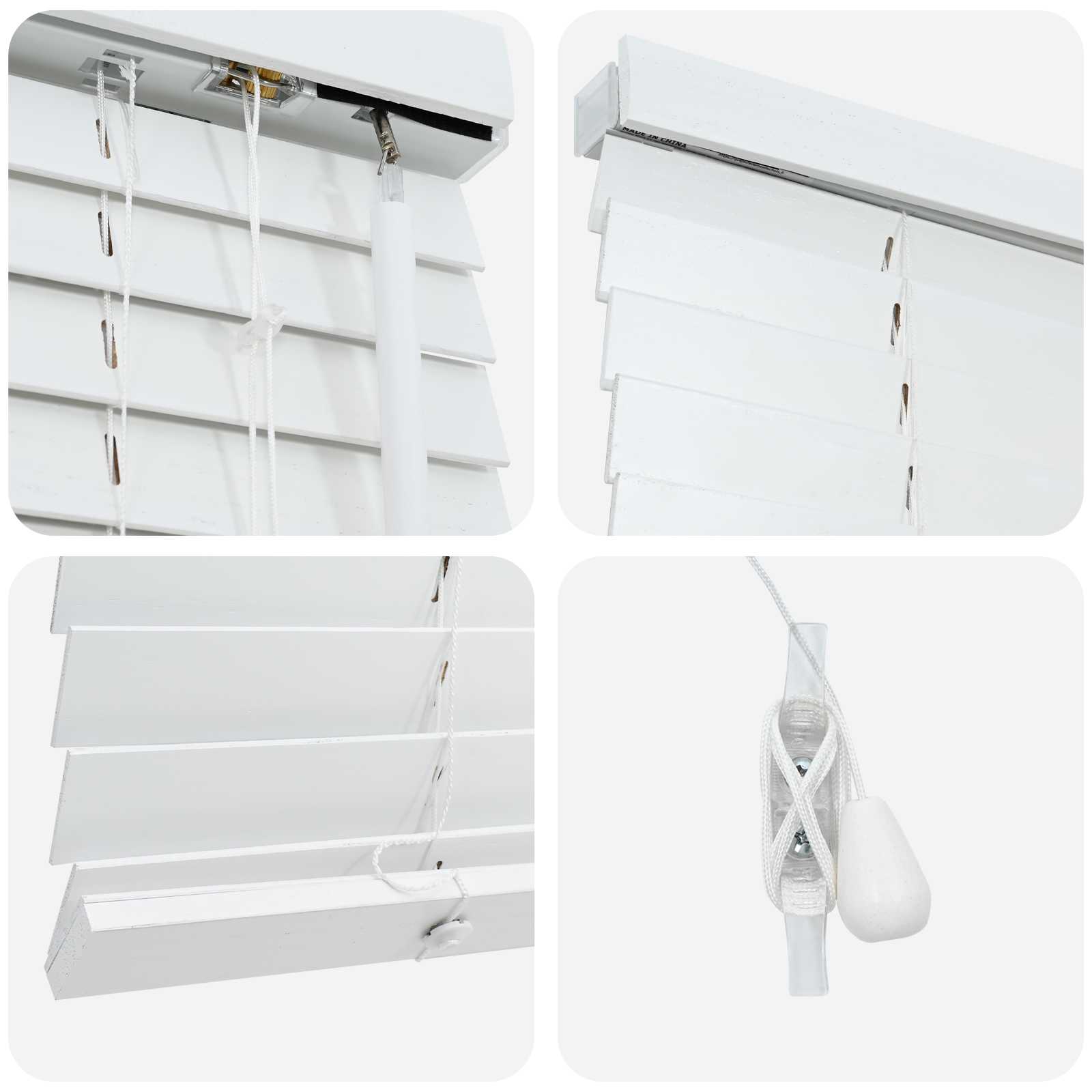 Jaloezie Wit 75 x 130 cm 35 mm Massief Paulowniahout is nu te koop bij PeponiXL, paradijselijk wonen!