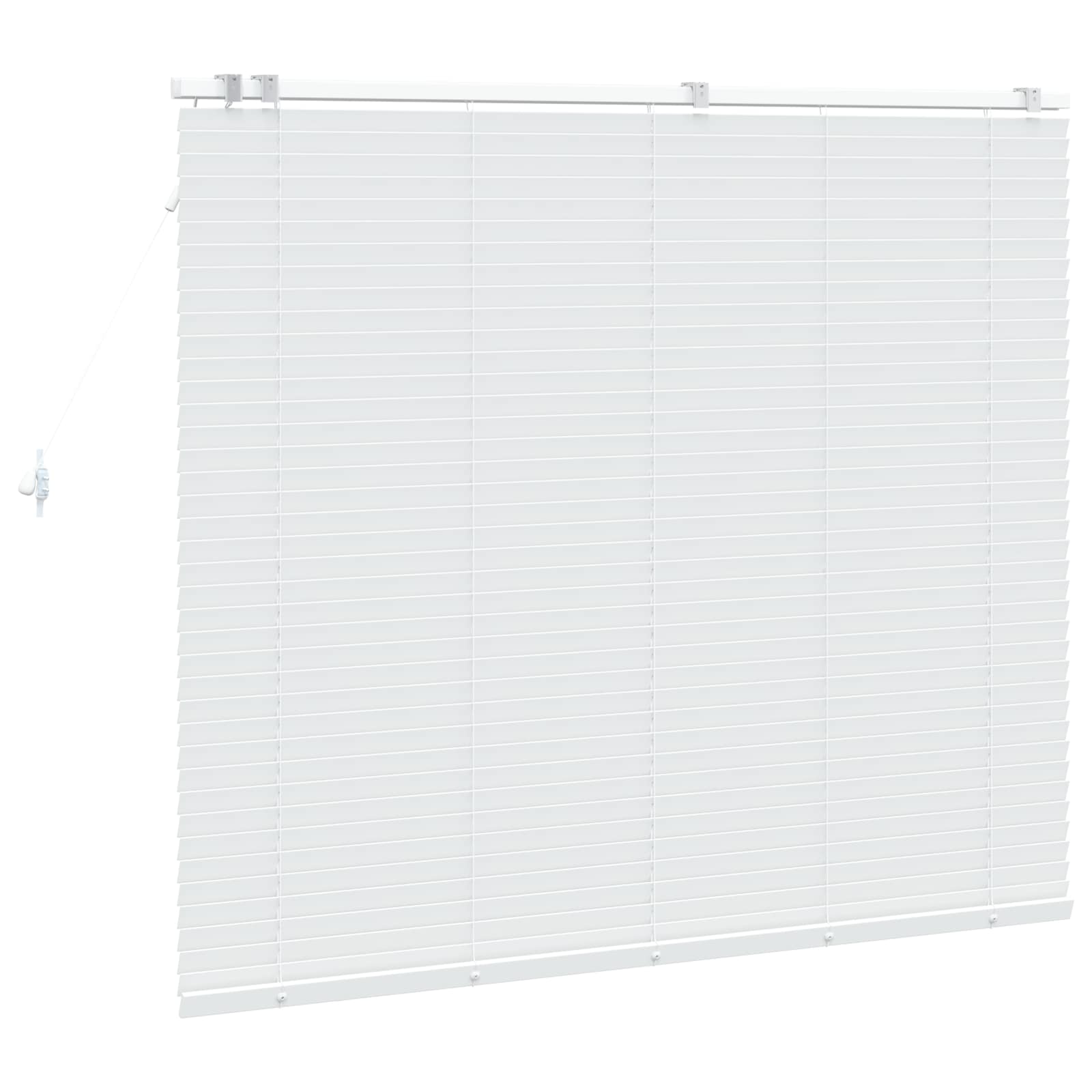 Jaloezie Wit 145 x 130 cm 35 mm Massief Paulowniahout is nu te koop bij PeponiXL, paradijselijk wonen!