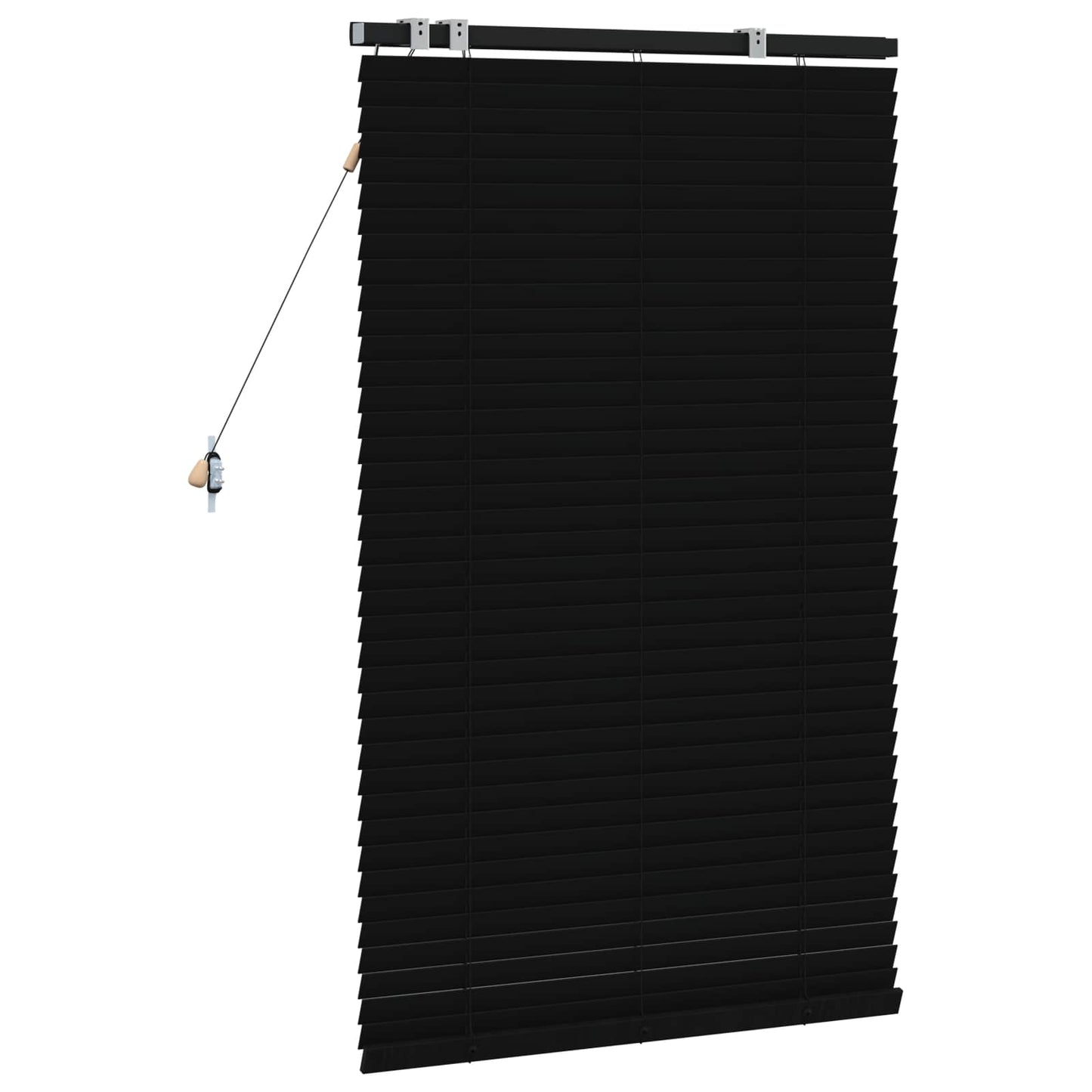 Jaloezie Zwart 80 x 130 cm 35 mm Massief Paulowniahout is nu te koop bij PeponiXL, paradijselijk wonen!