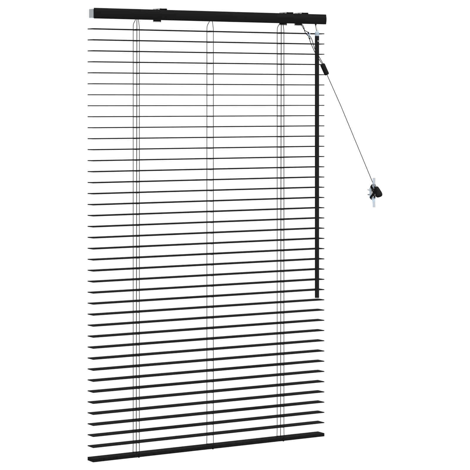 Jaloezie Zwart 90 x 130 cm 35 mm Massief Paulowniahout is nu te koop bij PeponiXL, paradijselijk wonen!