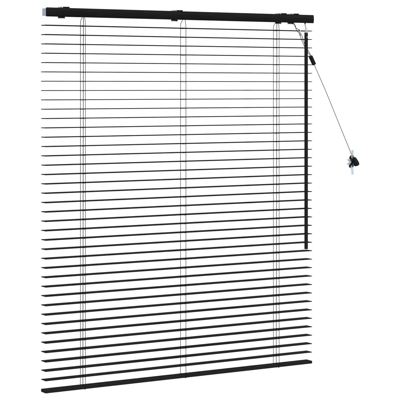 Jaloezie Zwart 115 x 130 cm 35 mm Massief Paulowniahout is nu te koop bij PeponiXL, paradijselijk wonen!