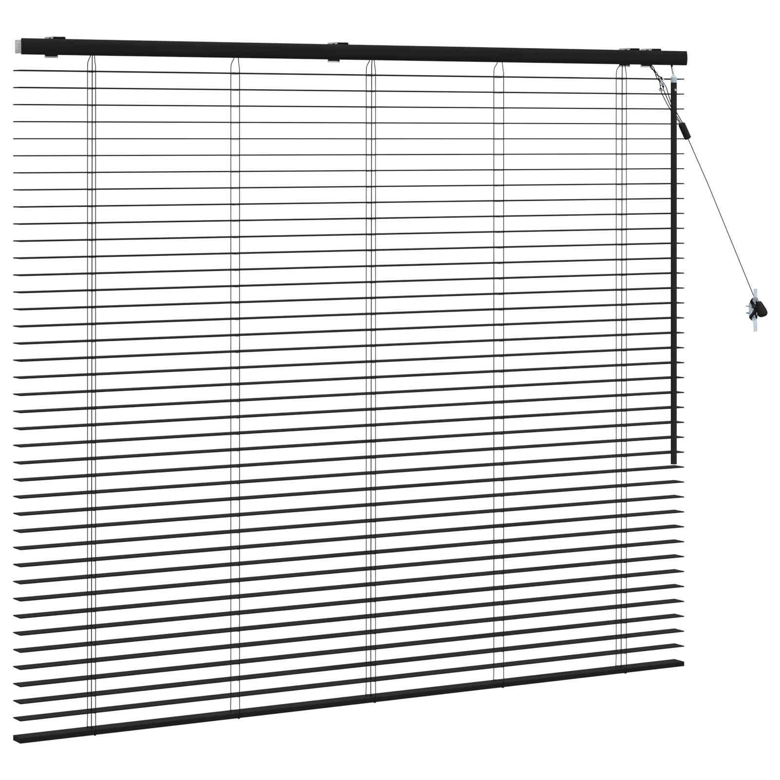 Jaloezie Zwart 125 x 130 cm 35 mm Massief Paulowniahout is nu te koop bij PeponiXL, paradijselijk wonen!
