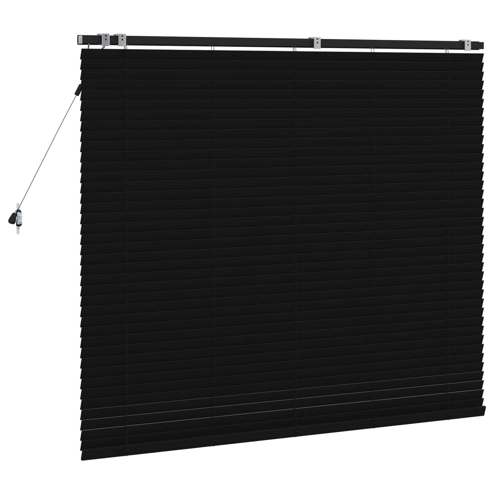 Jaloezie Zwart 130 x 130 cm 35 mm Massief Paulowniahout is nu te koop bij PeponiXL, paradijselijk wonen!