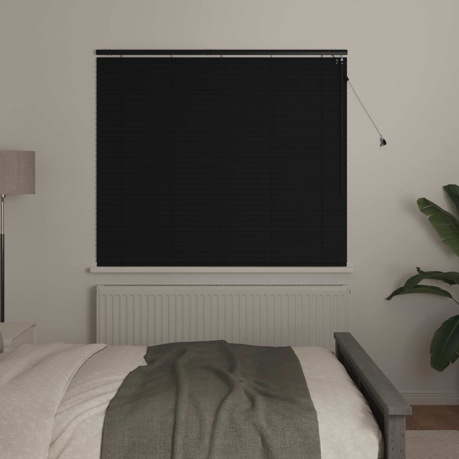Jaloezie Zwart 150 x 130 cm 35 mm Massief Paulowniahout is nu te koop bij PeponiXL, paradijselijk wonen!