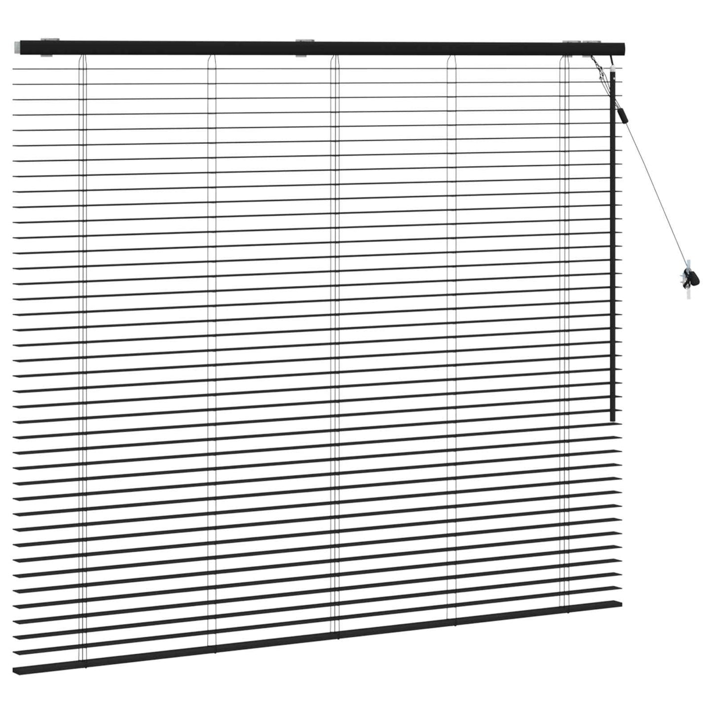 Jaloezie Zwart 150 x 130 cm 35 mm Massief Paulowniahout is nu te koop bij PeponiXL, paradijselijk wonen!