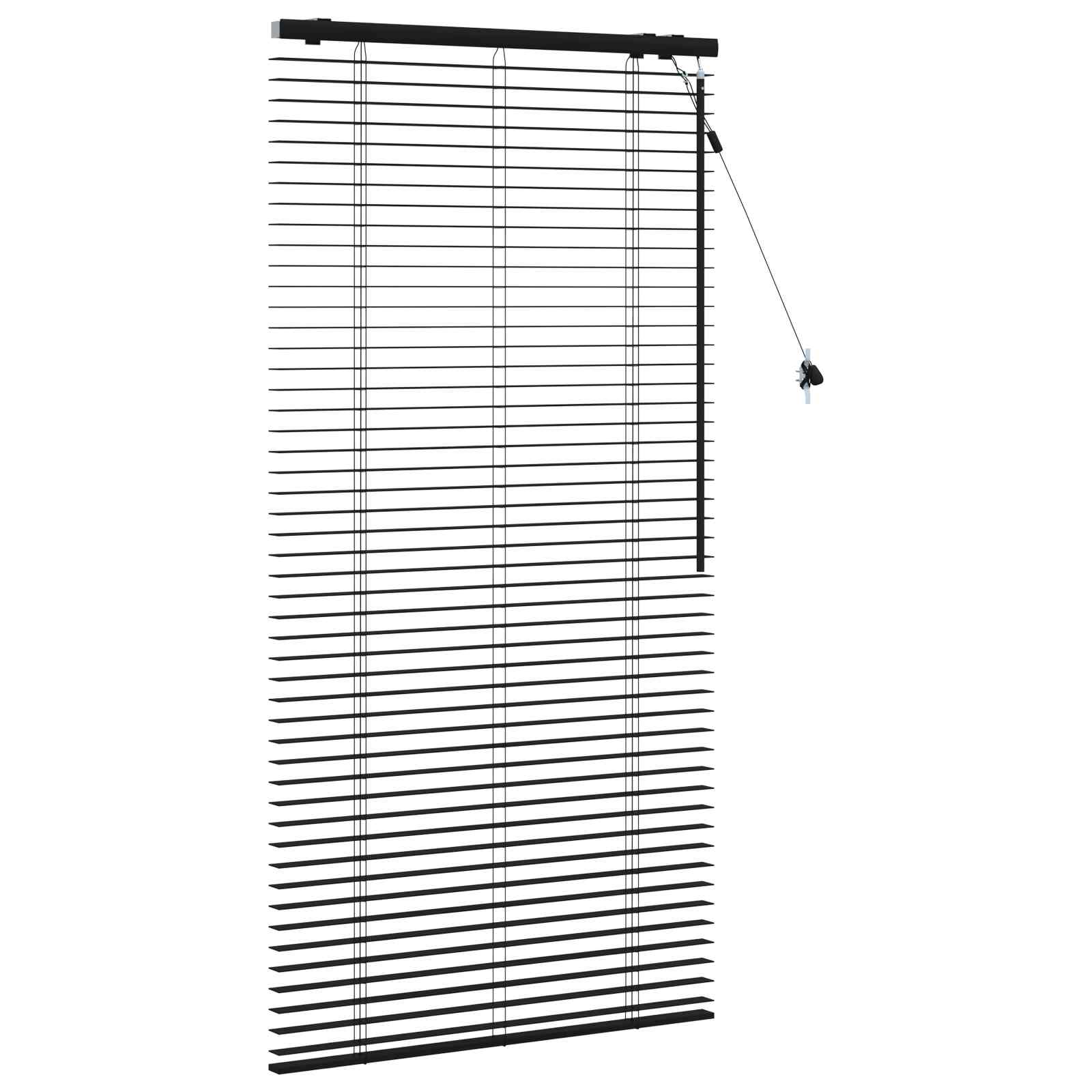 Jaloezie Zwart 85 x 160 cm 35 mm Massief Paulowniahout is nu te koop bij PeponiXL, paradijselijk wonen!