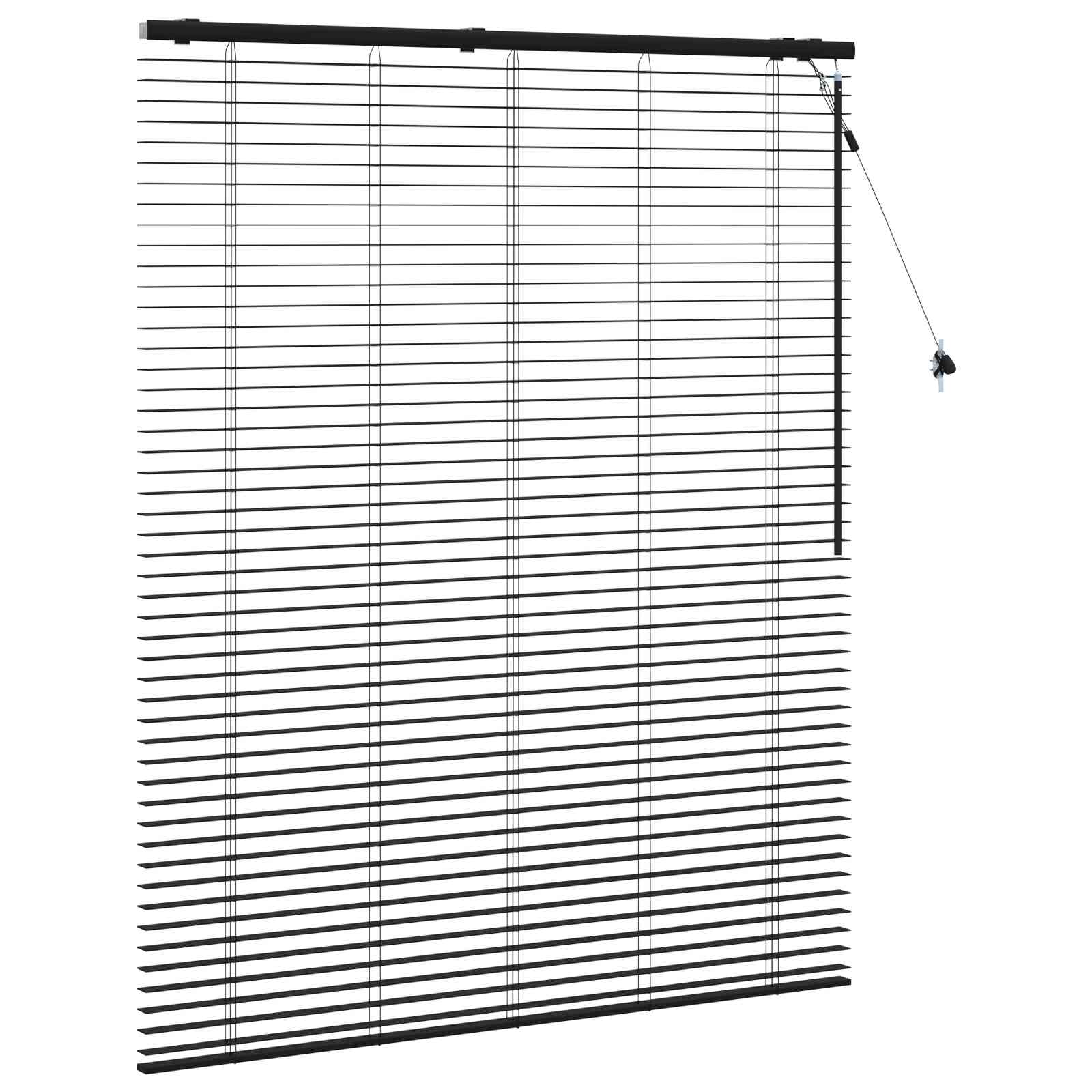 Jaloezie Zwart 125 x 160 cm 35 mm Massief Paulowniahout is nu te koop bij PeponiXL, paradijselijk wonen!