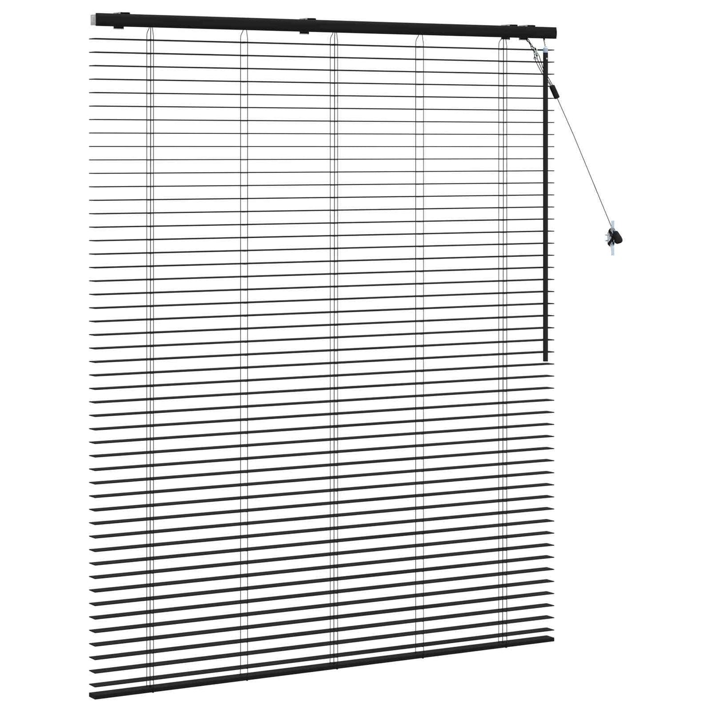 Jaloezie Zwart 140 x 160 cm 35 mm Massief Paulowniahout is nu te koop bij PeponiXL, paradijselijk wonen!