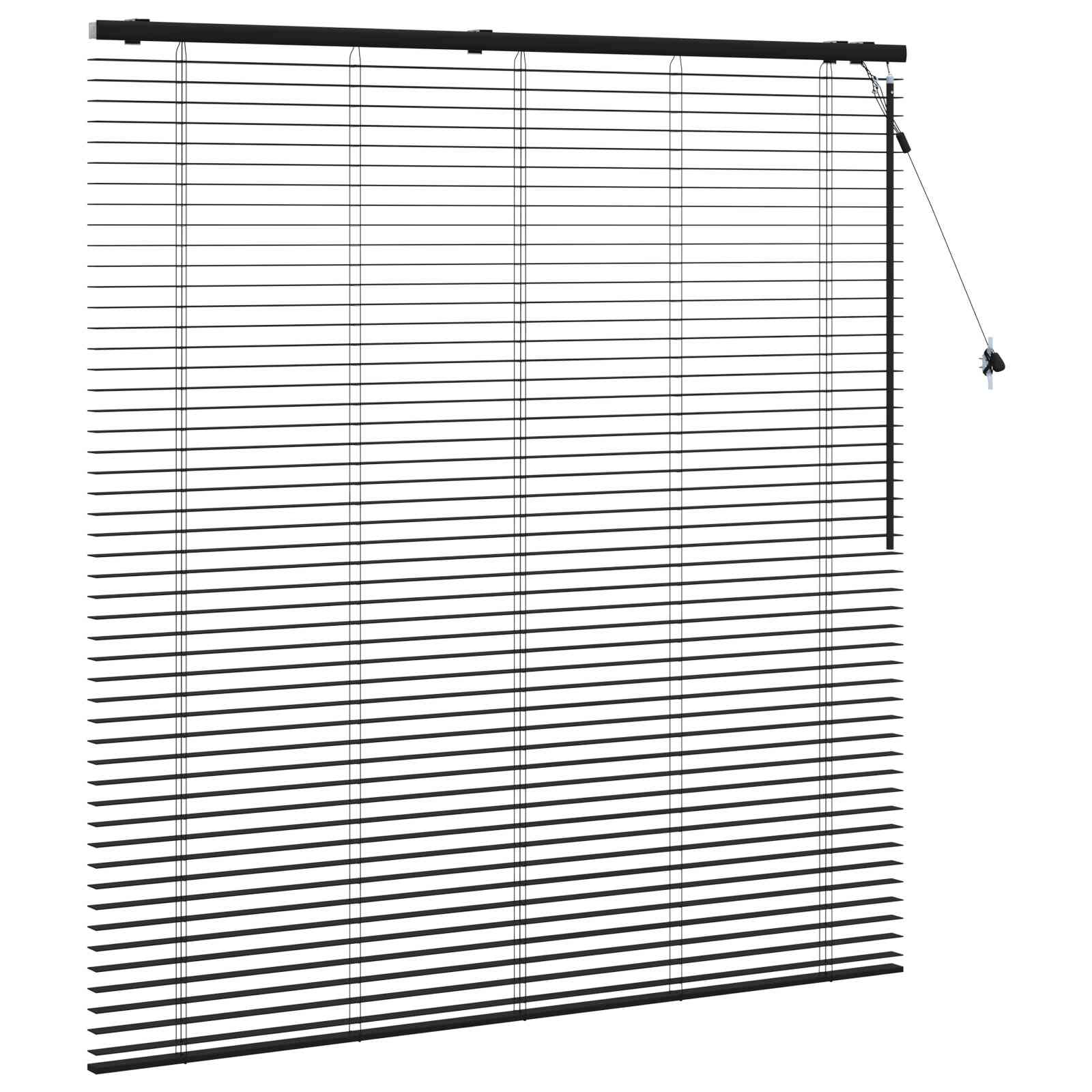 Jaloezie Zwart 155 x 160 cm 35 mm Massief Paulowniahout is nu te koop bij PeponiXL, paradijselijk wonen!