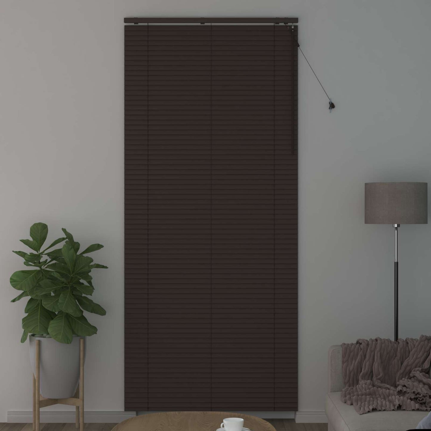 Jaloezie Donkerbruin 110 x 250 cm 35 mm Massief Paulowniahout is nu te koop bij PeponiXL, paradijselijk wonen!