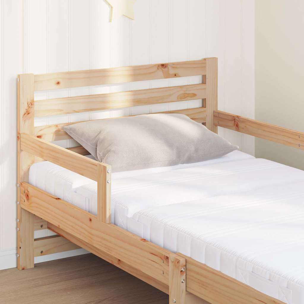 Bedframe met matras Bruin 80 x 200 cm Massief grenenhout is nu te koop bij PeponiXL, paradijselijk wonen!
