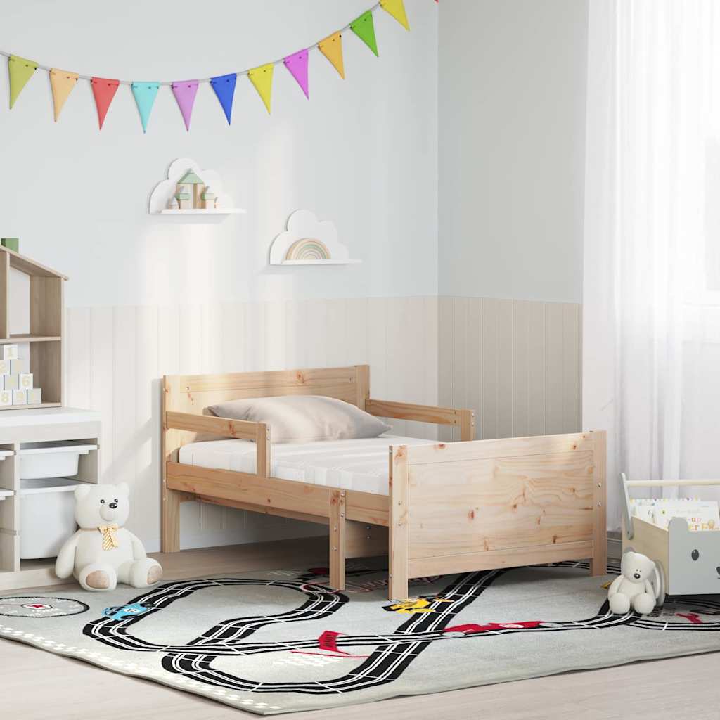 Bedframe met matras Bruin 80 x 200 cm Massief grenenhout is nu te koop bij PeponiXL, paradijselijk wonen!