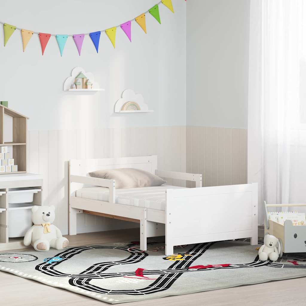 Bedframe met matras Wit 80 x 200 cm Massief grenenhout is nu te koop bij PeponiXL, paradijselijk wonen!