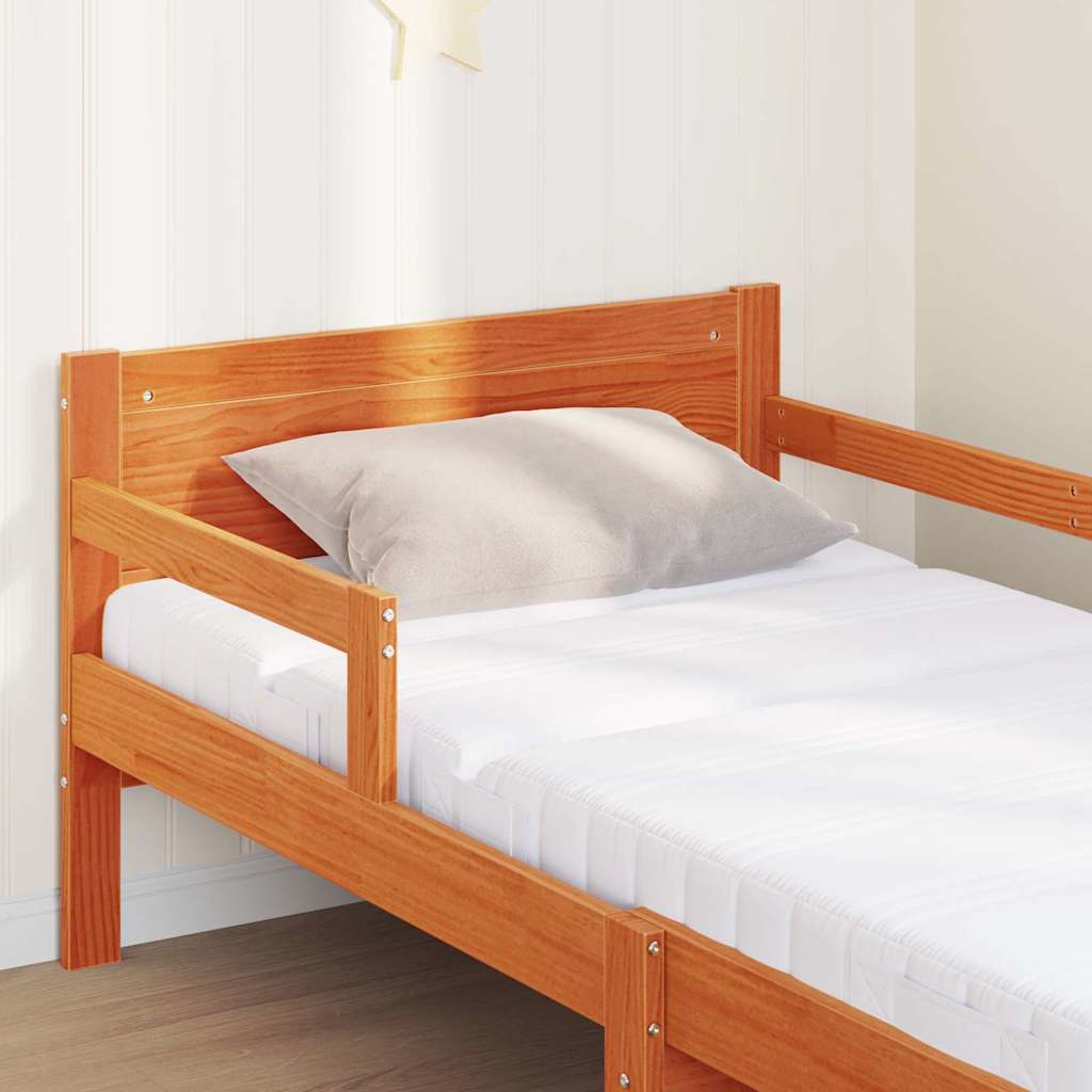 Bedframe met matras Bruin 80 x 200 cm Massief grenenhout is nu te koop bij PeponiXL, paradijselijk wonen!