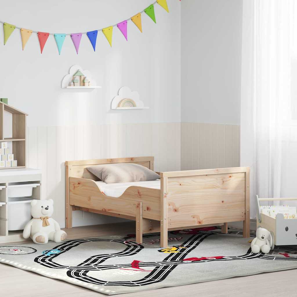 Bedframe met matras Bruin 80 x 200 cm Massief grenenhout is nu te koop bij PeponiXL, paradijselijk wonen!