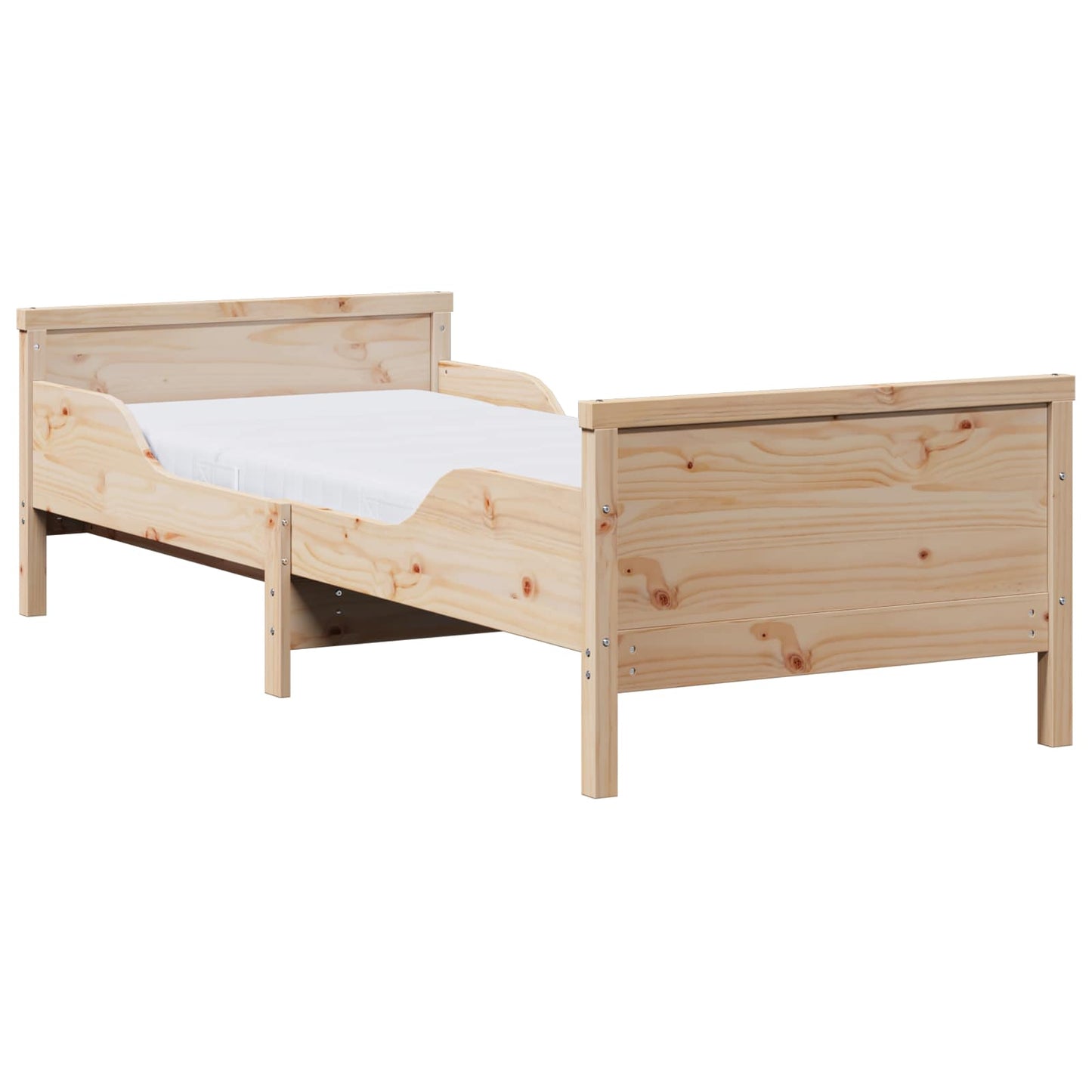 Bedframe met matras Bruin 80 x 200 cm Massief grenenhout is nu te koop bij PeponiXL, paradijselijk wonen!