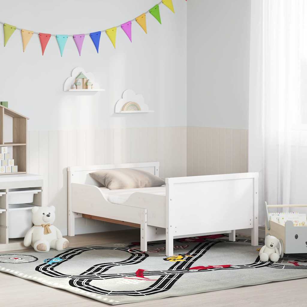 Bedframe met matras Wit 80 x 200 cm Massief grenenhout is nu te koop bij PeponiXL, paradijselijk wonen!