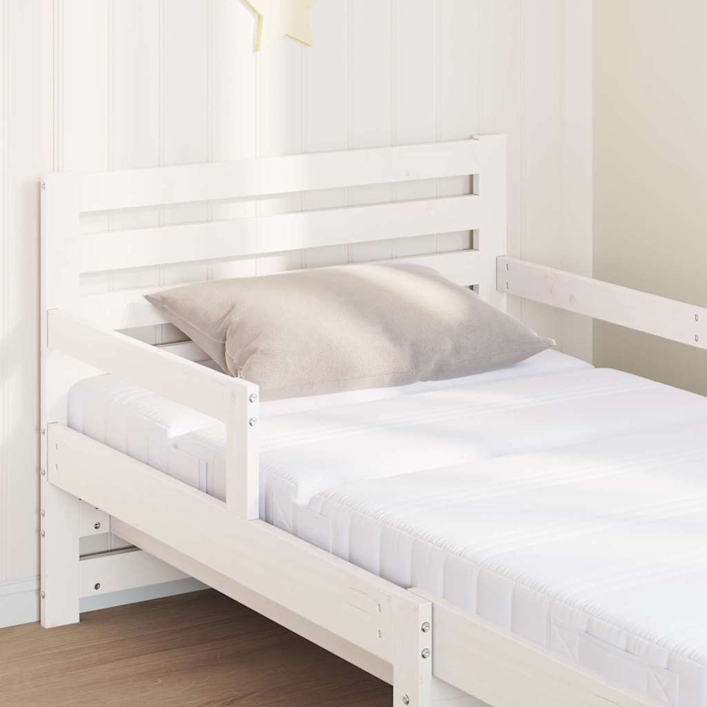 Bedframe met matras Wit 80 x 200 cm Massief grenenhout is nu te koop bij PeponiXL, paradijselijk wonen!