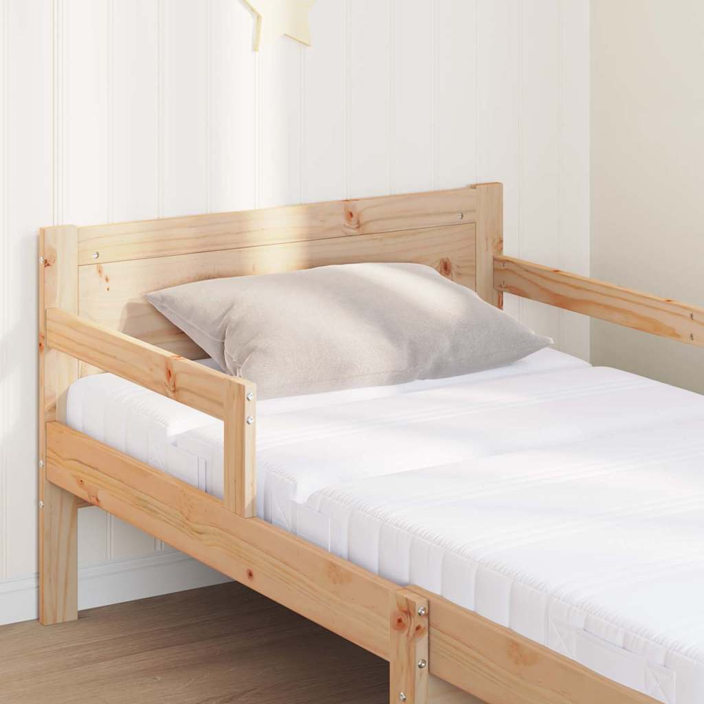 Bedframe met matras Bruin 80 x 200 cm Massief grenenhout is nu te koop bij PeponiXL, paradijselijk wonen!