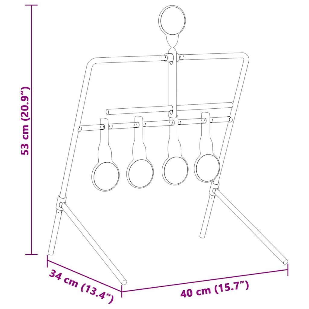 Terugstellend Doel Zwart 40 x 34 x 53 cm Staal is nu te koop bij PeponiXL, paradijselijk wonen!